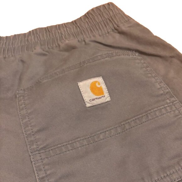 Carhartt Twill Roll Relaxed Fit Cargo Shorts Adult Kids Size L 12/14 Gray - Picture 3 of 6